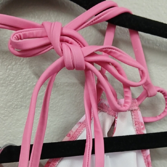 Nwt Cupshe Pink and Blue Cheetah Print Bikini Set Med - Picture 6 of 7